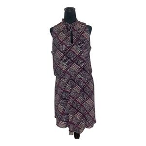 White House Black Market Women's Sleeveless Dress Geometric Print Size Lg103